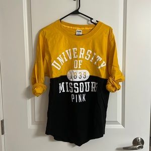 University of Missouri varsity crew shirt.